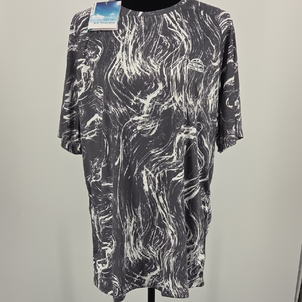 Willit Fishing Men's Black and White Swirl Tee